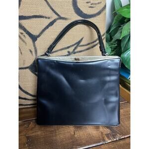 Vintage Theodor California Black Patent Handbag Purse